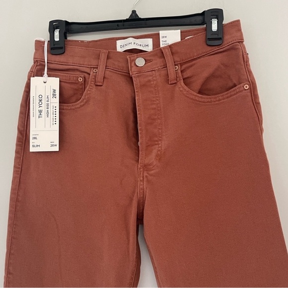 Denim Forum Aritzia Yoko Slim Rust Denim - Picture 2 of 5